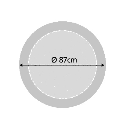 Grafik Durchmesser eines Trimilin-junior Kindertrampolin